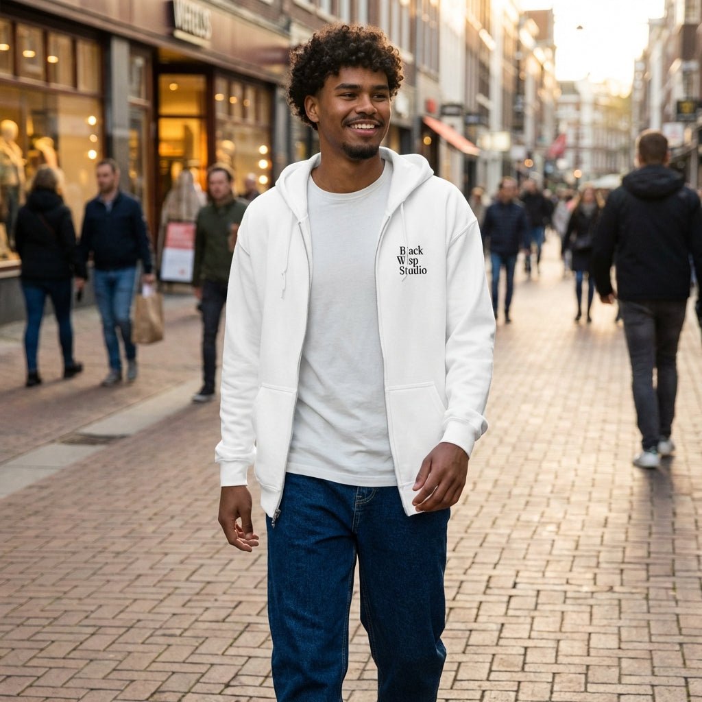 Premium Represent Zip - Hoodie White - BlackWisp.StudioHoodyBlackWisp.StudioBlackWisp.Studio