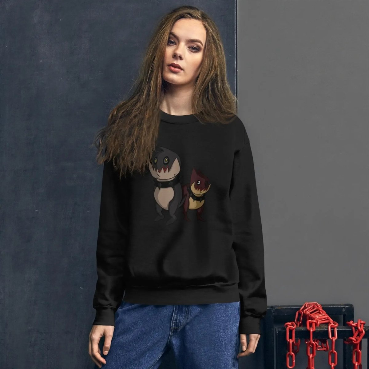 Premium WispyFriends SweatShirt BlackOnly - BlackWisp.StudioSweatshirtBlackWisp.studioBlackWisp.Studio